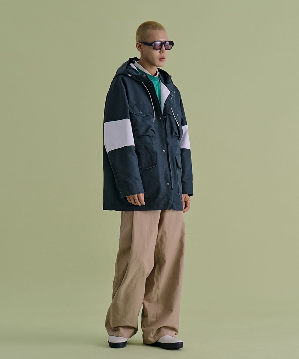 논타입(NONTYPE) ONE TUCK WIDE PANTS (BEIGE)