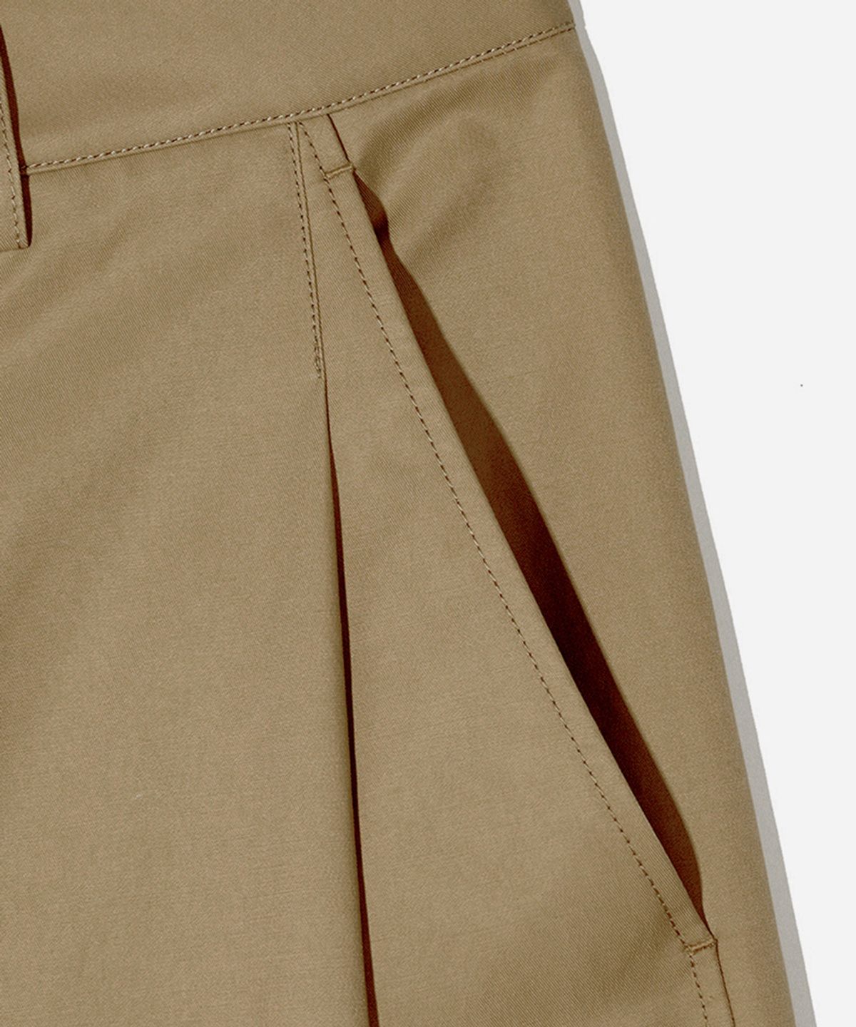 논타입(NONTYPE) ONE TUCK WIDE PANTS (BEIGE)