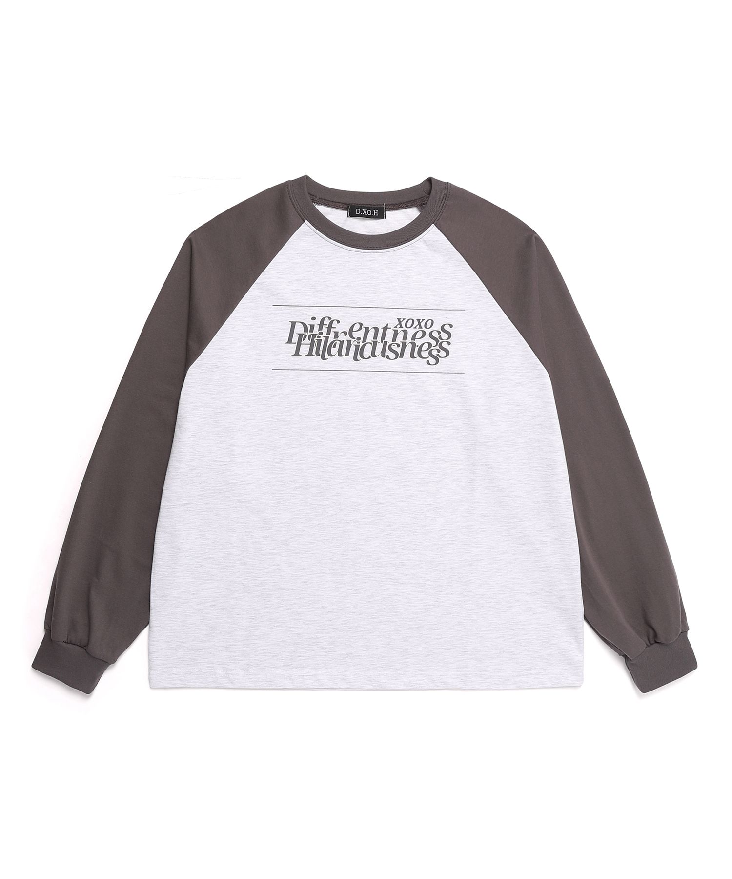 ★DXOH★Unisex Stack Logo Nagrang T-Shirt Cha/Wh Mel★正規品 MUSINSA | D.XO.H Unisex Stack Logo Nagrang T-Shirt Charcoal
