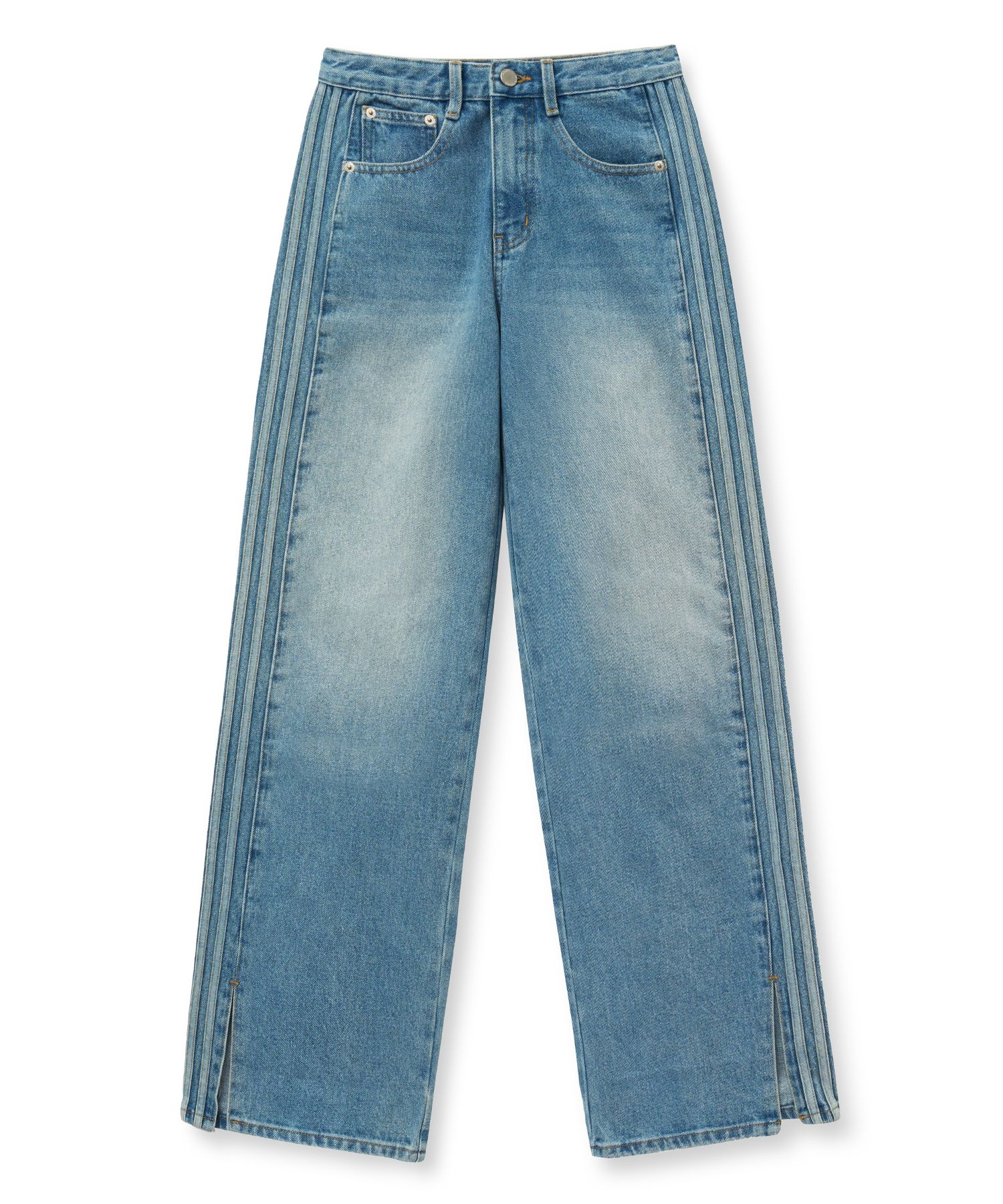 MUSINSA公式 | MIDNIGHT MOVE 3 line denim pants [blue]