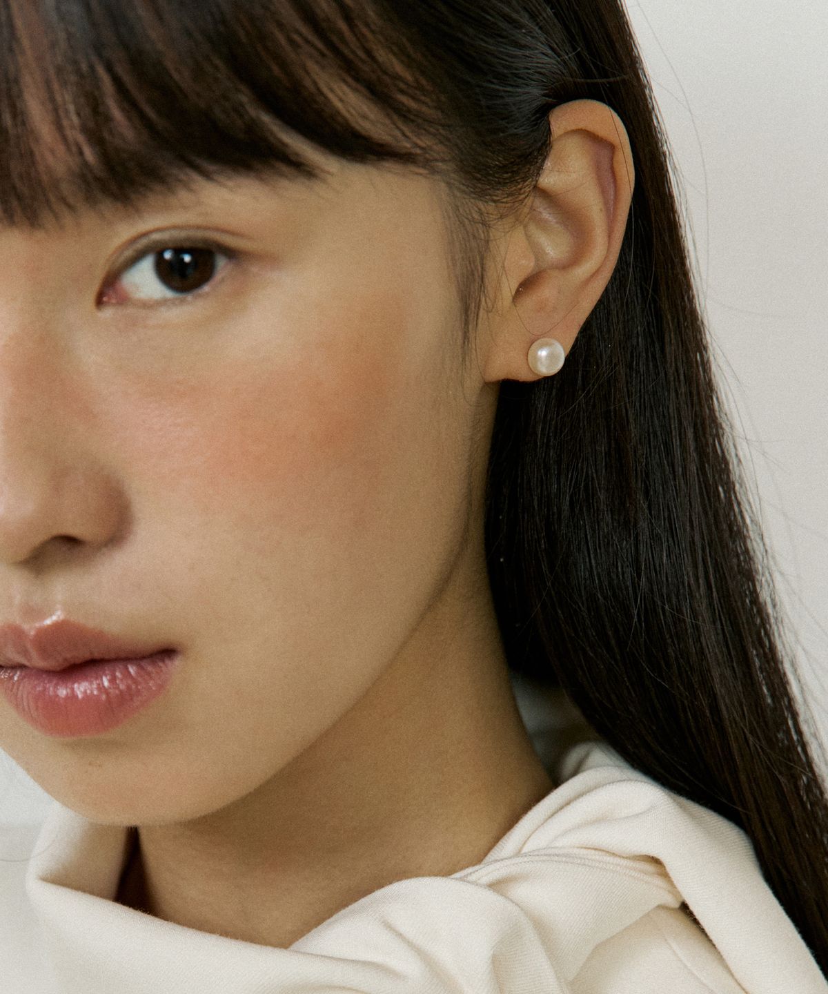 루시르주(LUCIR ZU) 7mm Pearl Silver Earring