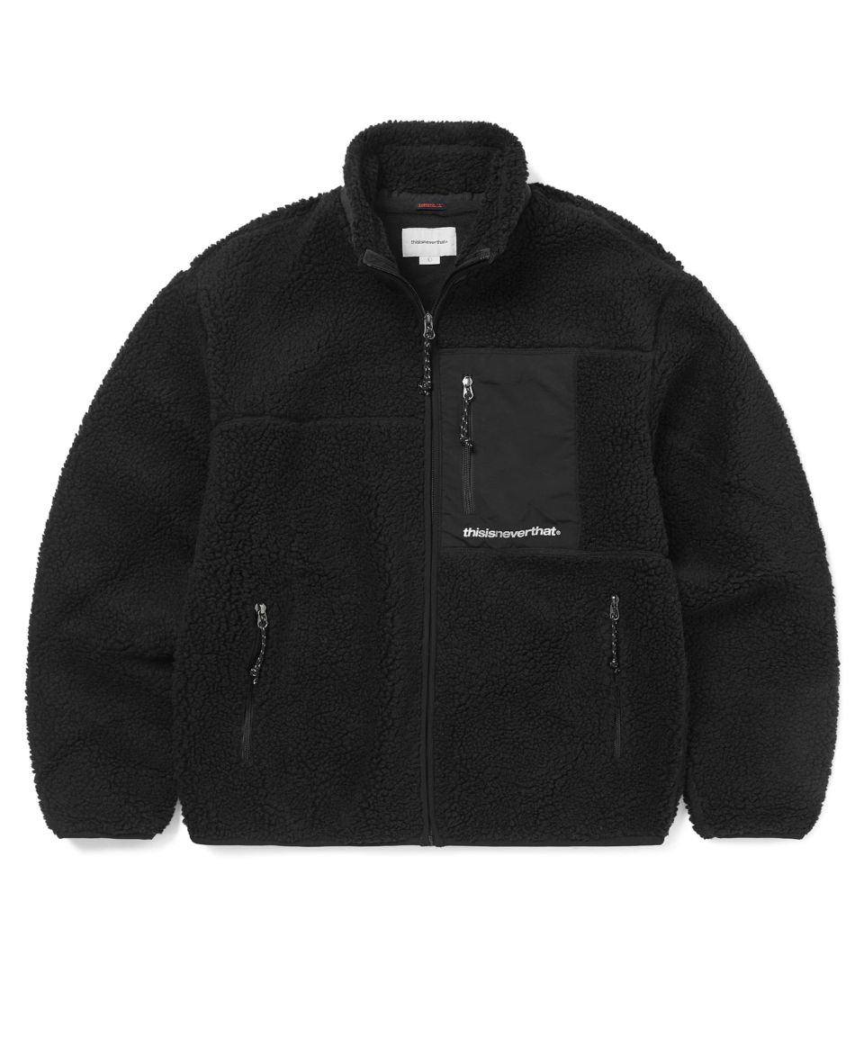 MUSINSA | thisisneverthat (FW24) SP Sherpa Fleece Jacket - Black
