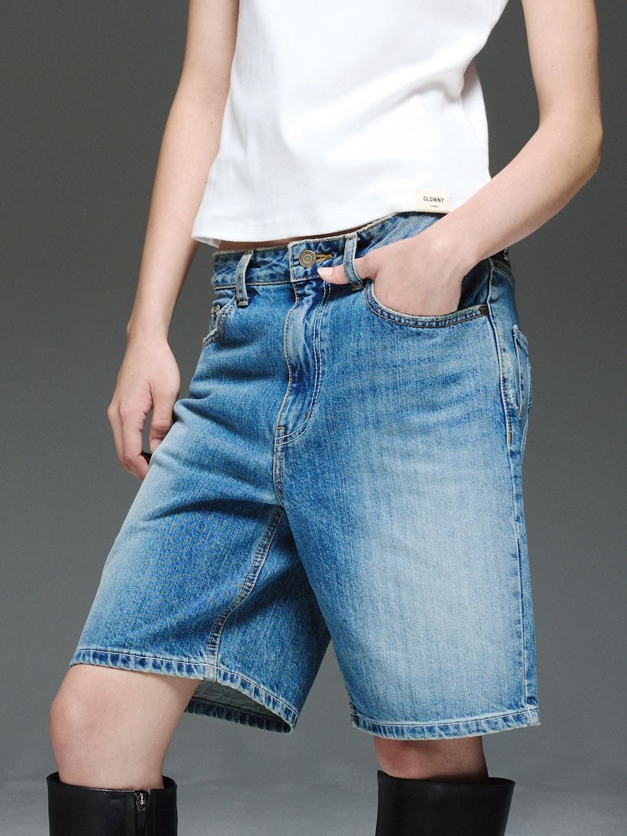 MUSINSA公式 | GLOWNY THE PEGGY SHORTS (BLUE)