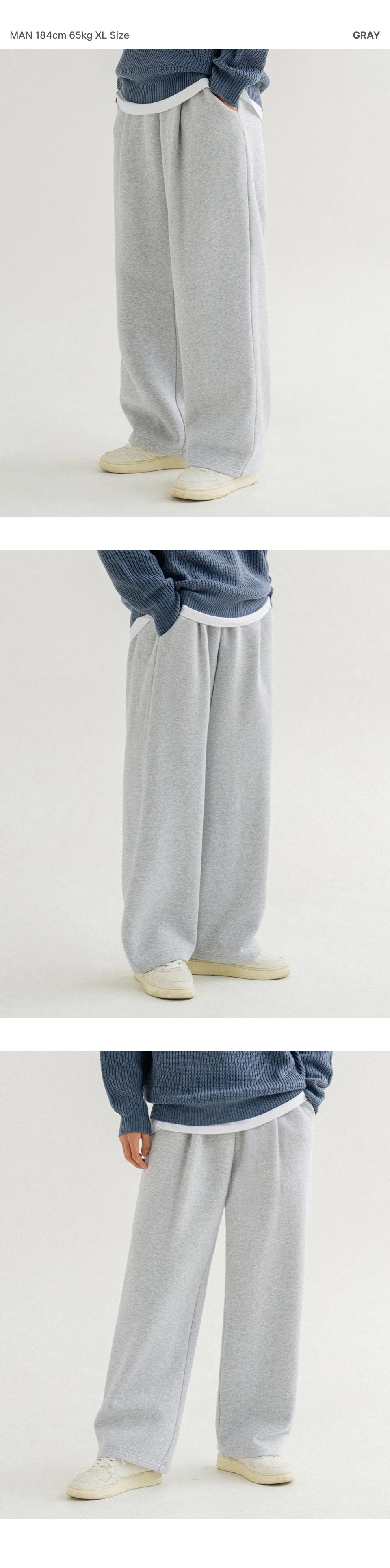 MUSINSA | AGOD Single Pleat Wide Sweat Pants - 3 COLORS [Non-Pile