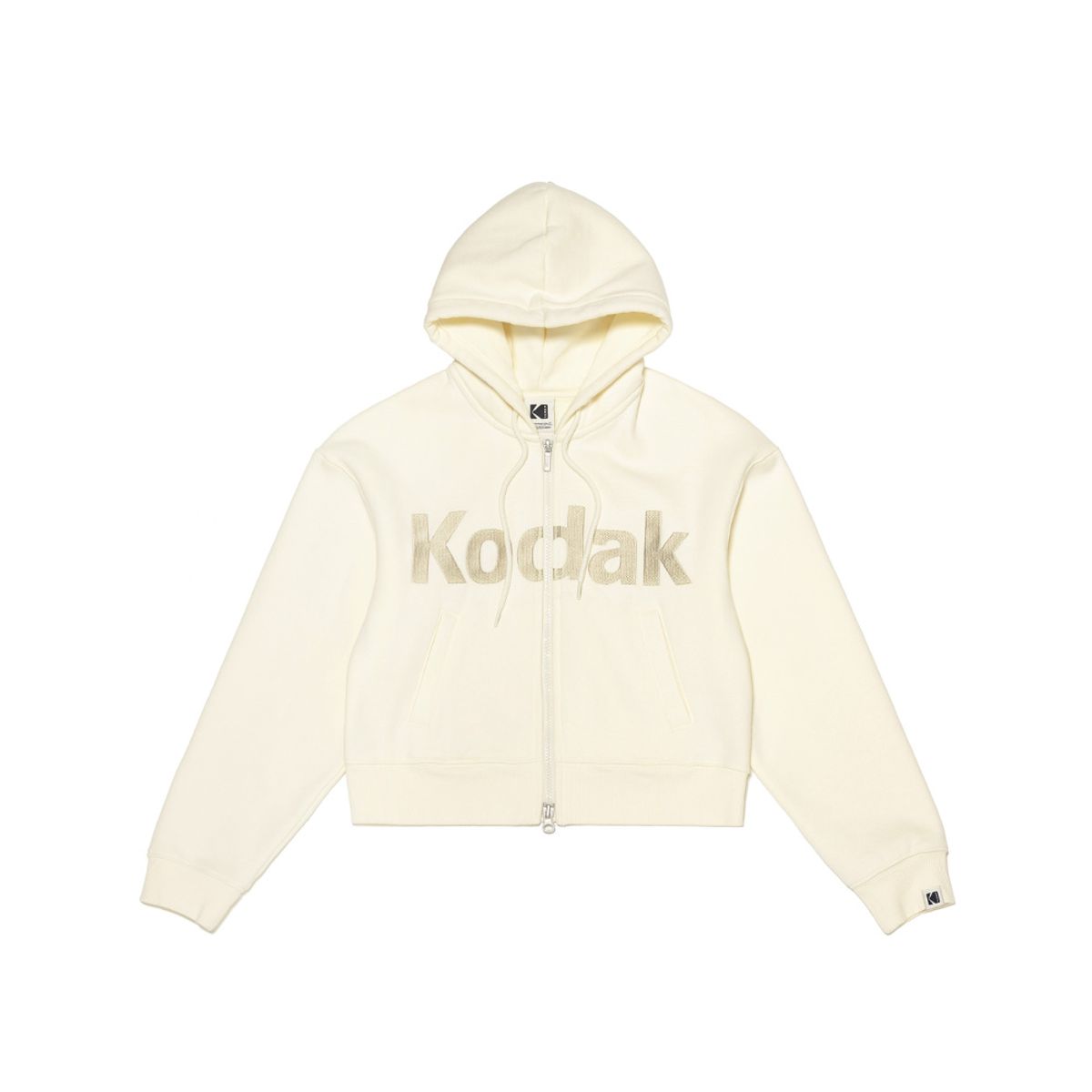 코닥(KODAK) 씨네코닥 세미크롭핏 워싱 후드 집업 우먼 IVORY