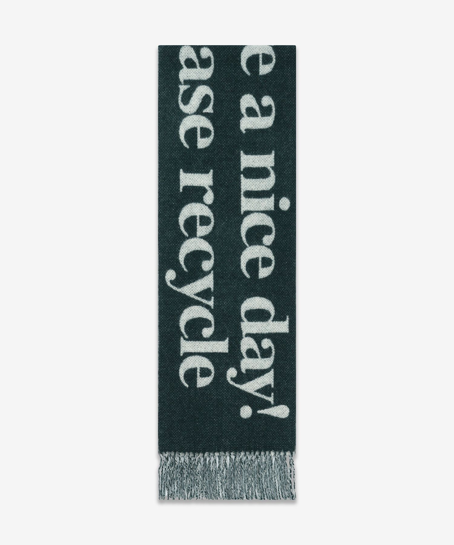MUSINSA | GANNI Narrow Please Recycle Muffler - Forest
