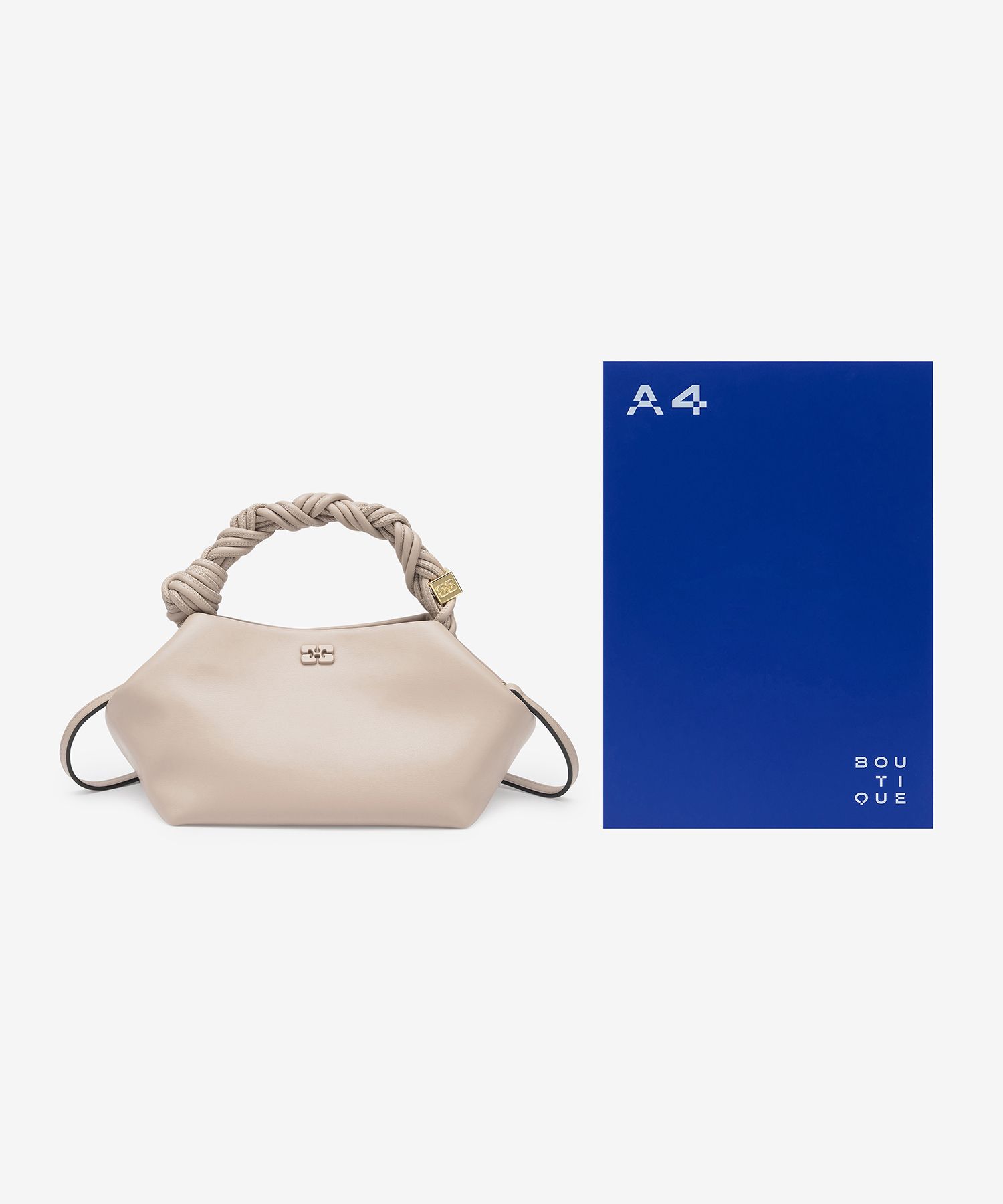 MUSINSA | GANNI Small Gani Bou Crossbody Bag - Oyster Grey