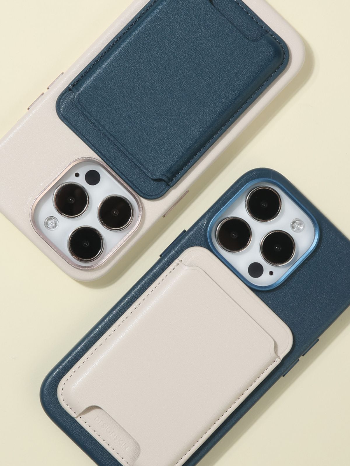 디자인스킨(DESIGNSKIN) 아이폰16프로 맥세이프 풀커버 케이스 - 네이비