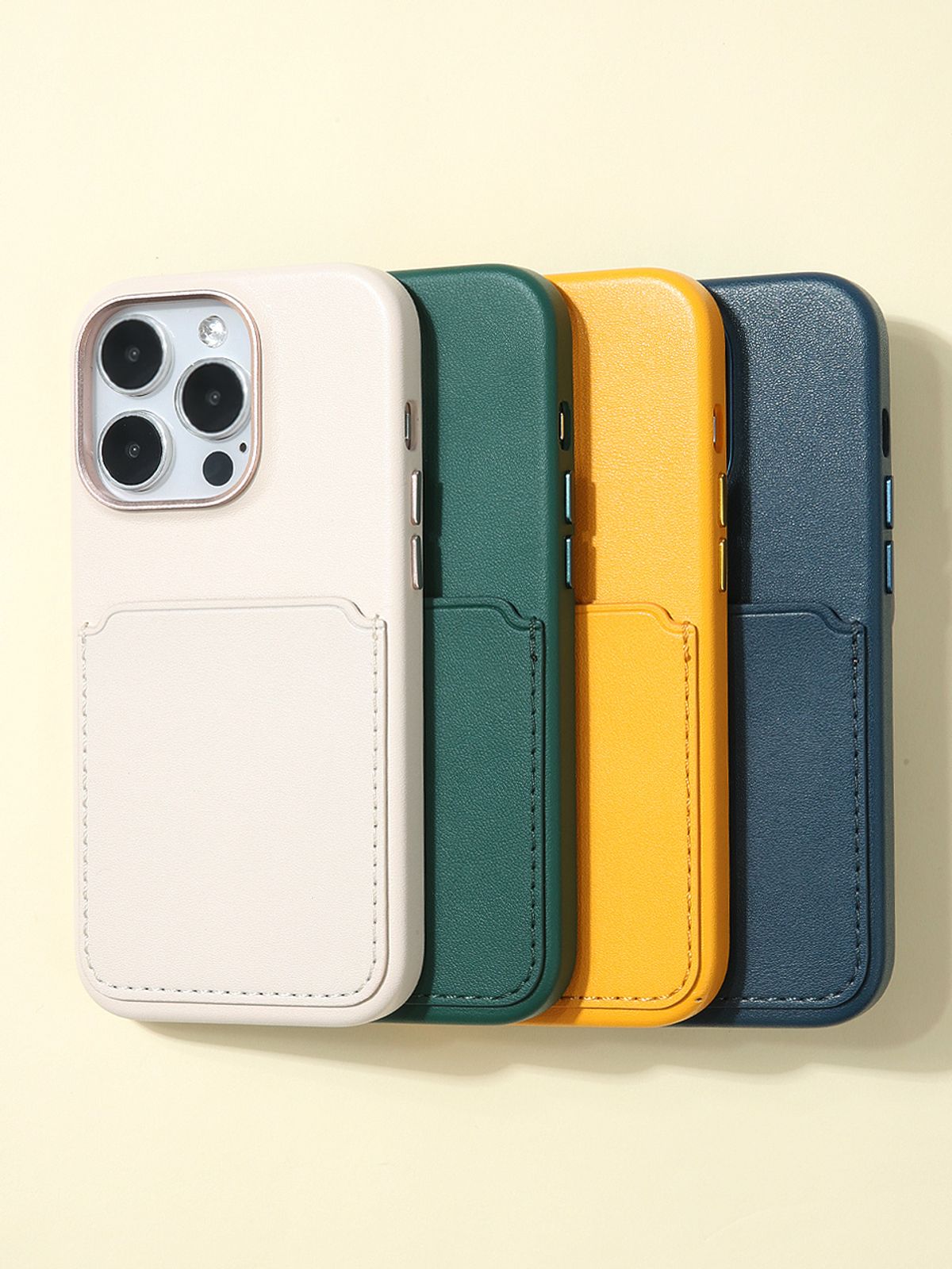 디자인스킨(DESIGNSKIN) 아이폰16프로/프로맥스 카드수납 풀커버 케이스 - 그린