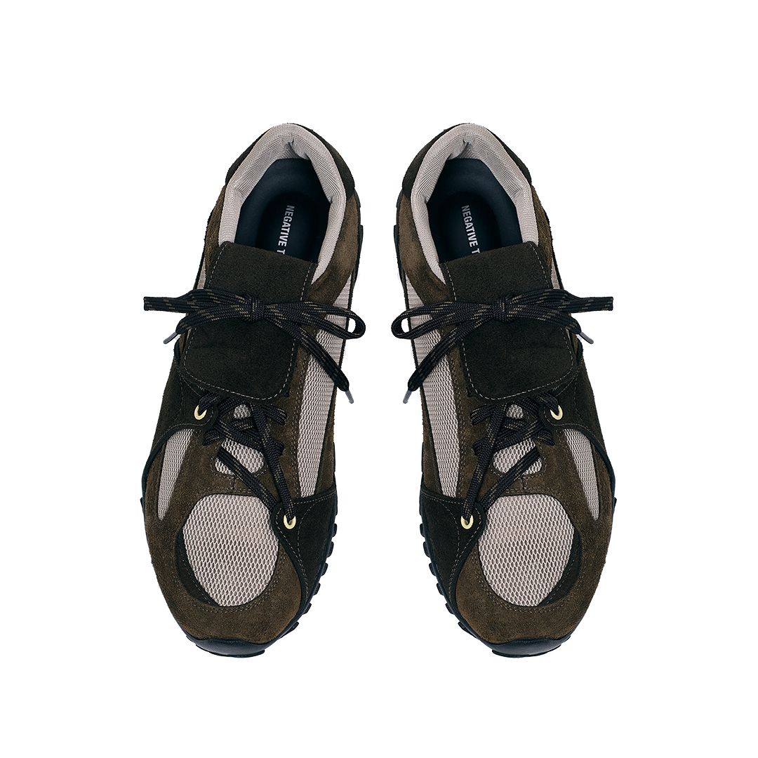 スニーカー NEGATIVETHREE Asymmetry Sneakers_Khaki Brown MUSINSA | NEGATIVE THREE Asymmetry Sneakers_Khaki Brown
