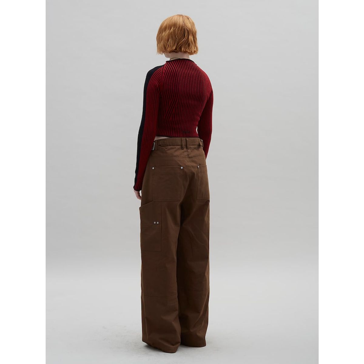 샌드 사운드(SAND SOUND) Boat Neck Crop ZipUp Cardigan  Red
