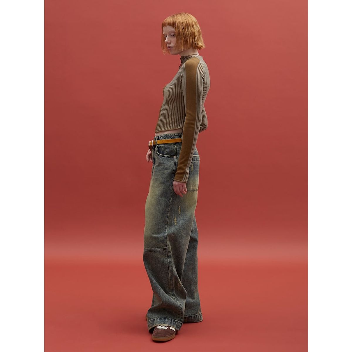 샌드 사운드(SAND SOUND) Boat Neck Crop ZipUp Cardigan  Beige