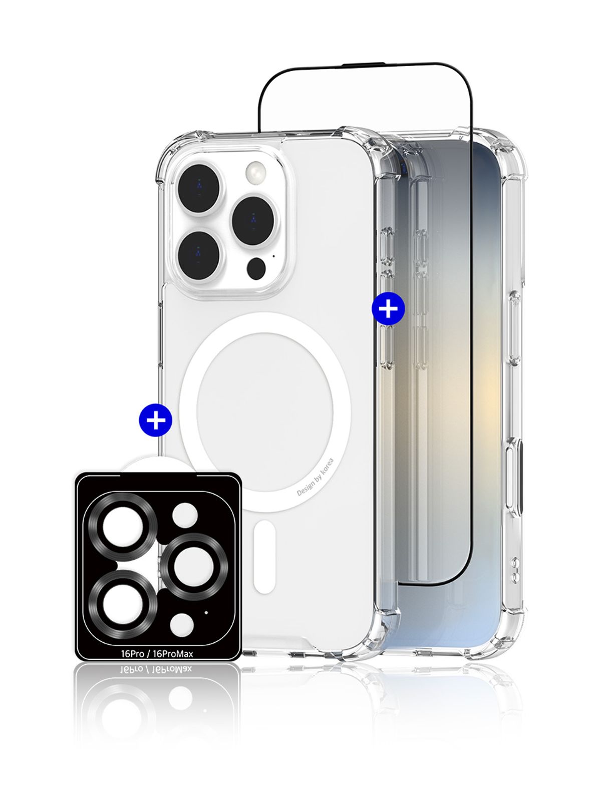 디자인스킨(DESIGNSKIN) 아이폰16 프로 프로맥스 피닉스 울트라 맥세이프 케이스 강화유리 렌즈 프로텍터 올인원보호세트