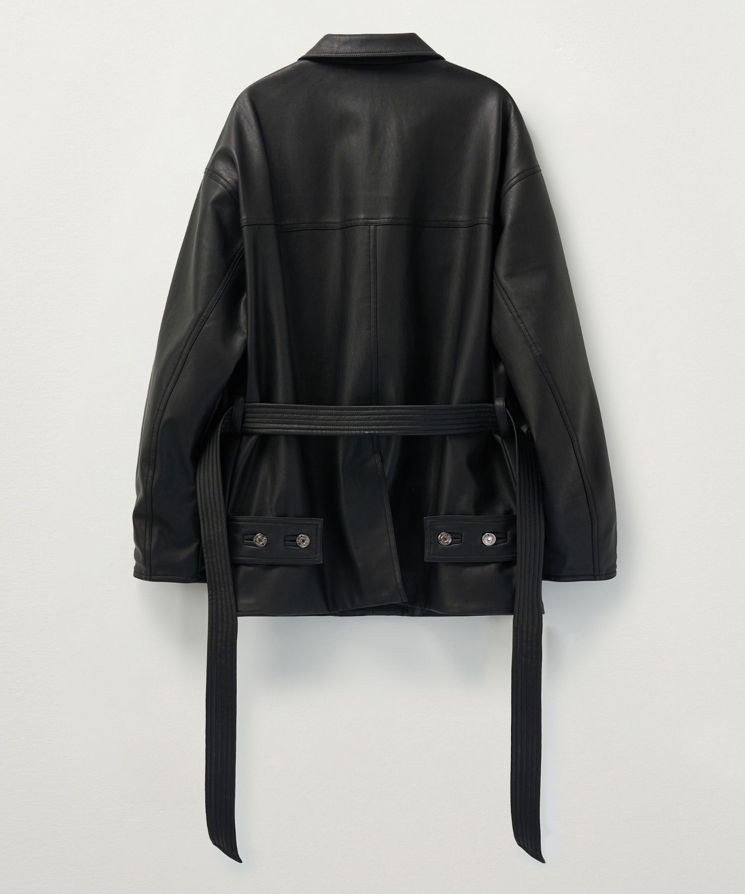 ジャケット SATUR (W) Loose fit open collar jacket black MUSINSA | SATUR Loose fit open collar jacket black