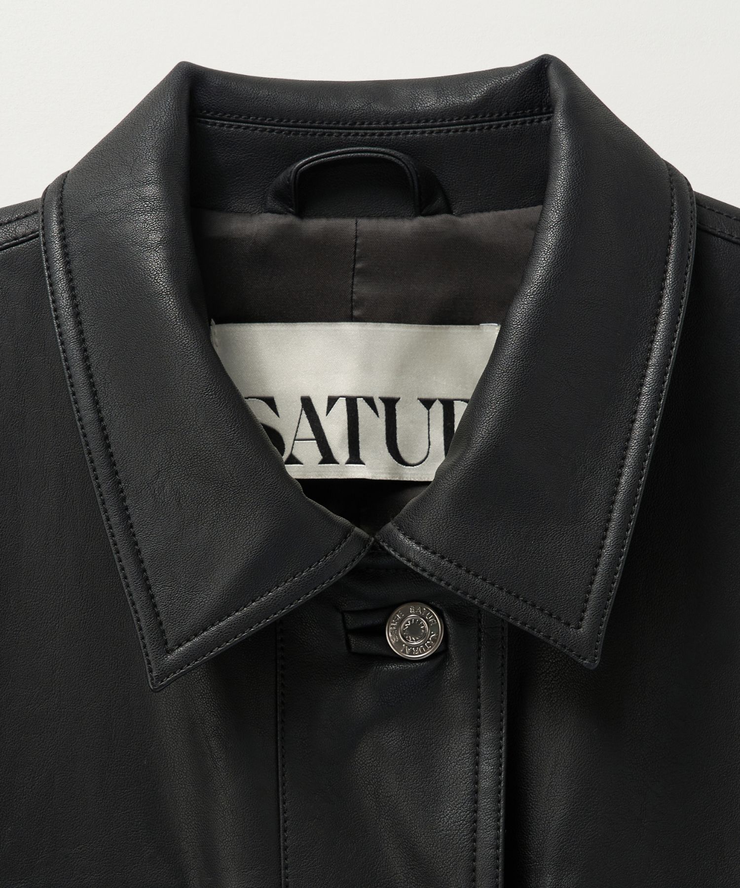 アウターその他 SATUR W loose fit open collar jacket black SA243WJK01BK SATUR W loose fit open collar jacket black SA243WJK01BK