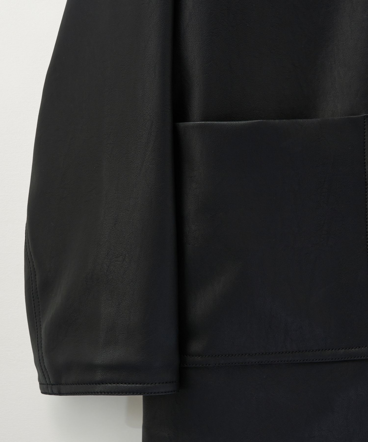 アウターその他 SATUR W loose fit open collar jacket black SA243WJK01BK SATUR】 (W) Loose Fit Open Collar Jacket /追跡付