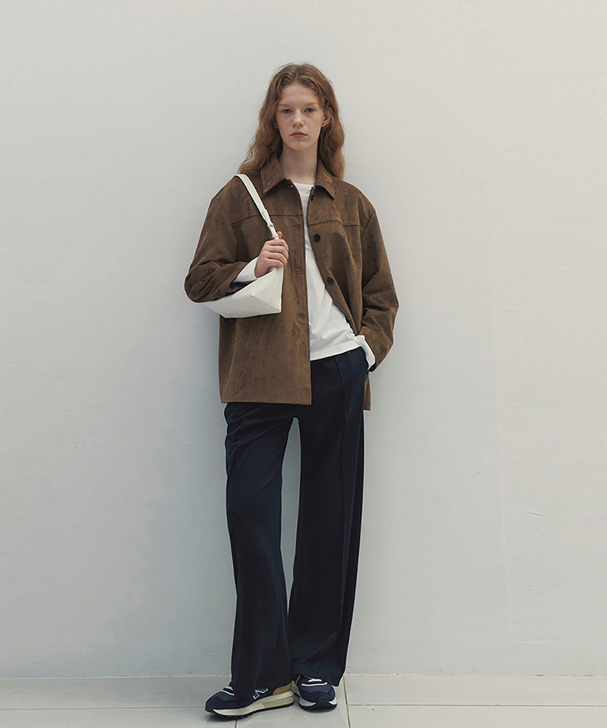 니브(NEEV) Wide Jersey Track Pants (Navy)