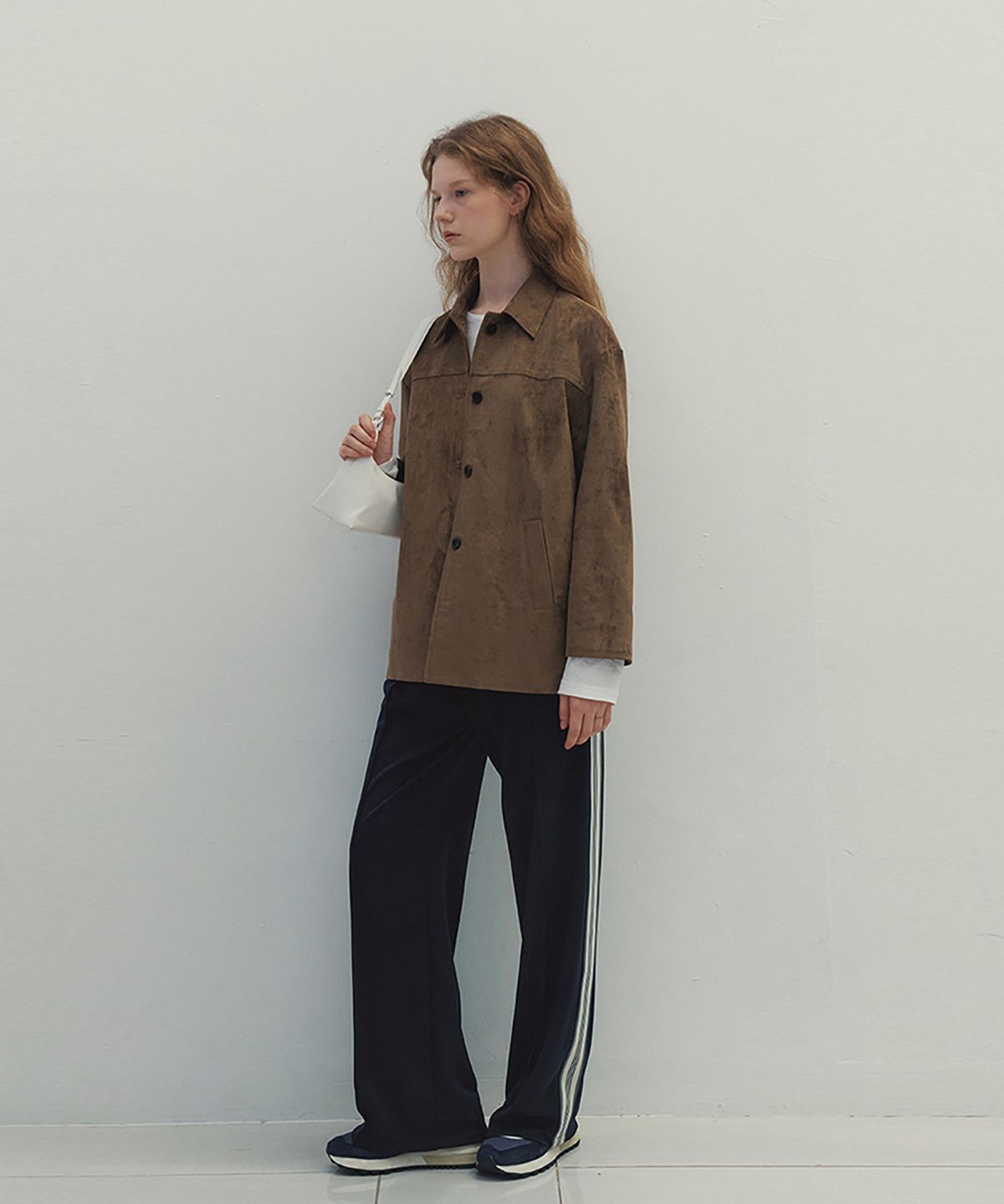 니브(NEEV) Wide Jersey Track Pants (Navy)