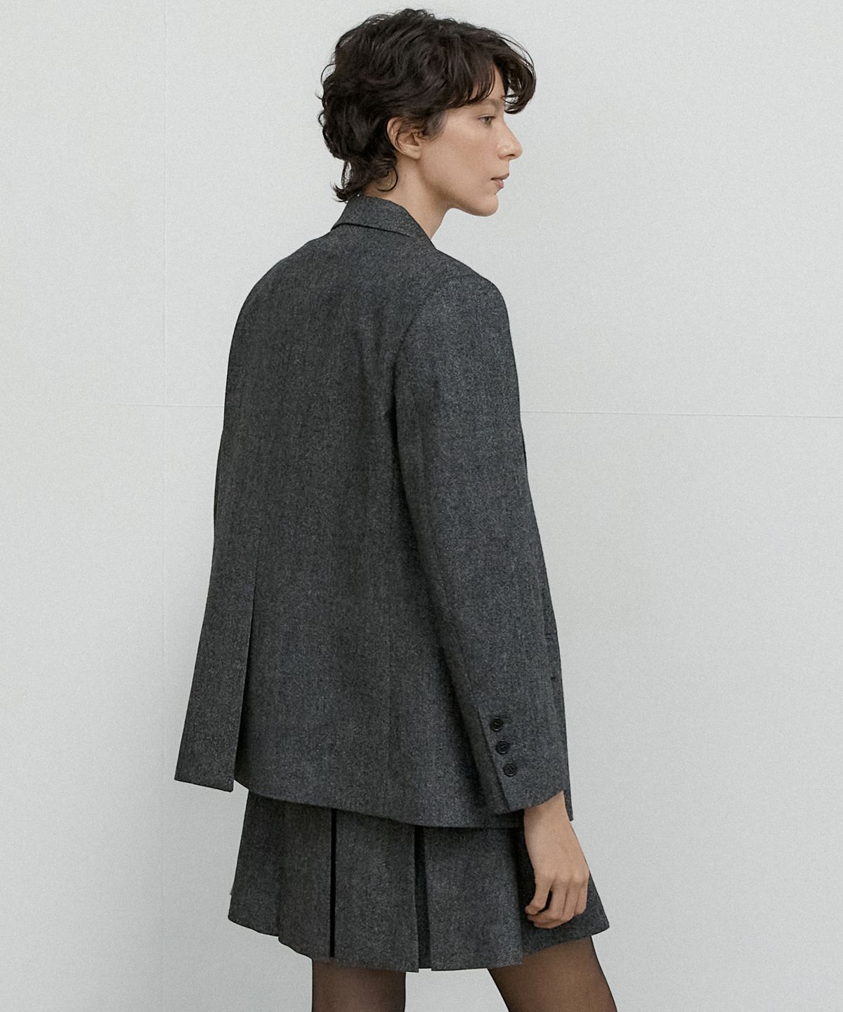 오떼뜨(OCTETTE) HOMESPUN BOY-TAILORED JK_2COLOR