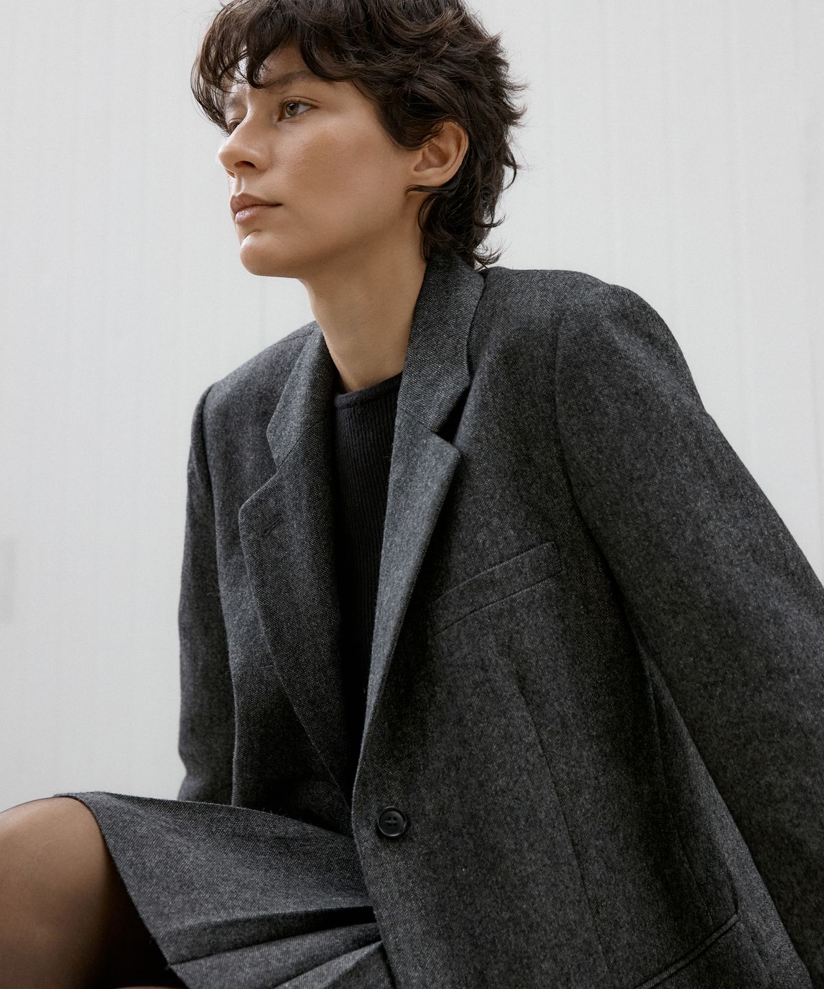 오떼뜨(OCTETTE) HOMESPUN BOY-TAILORED JK_2COLOR