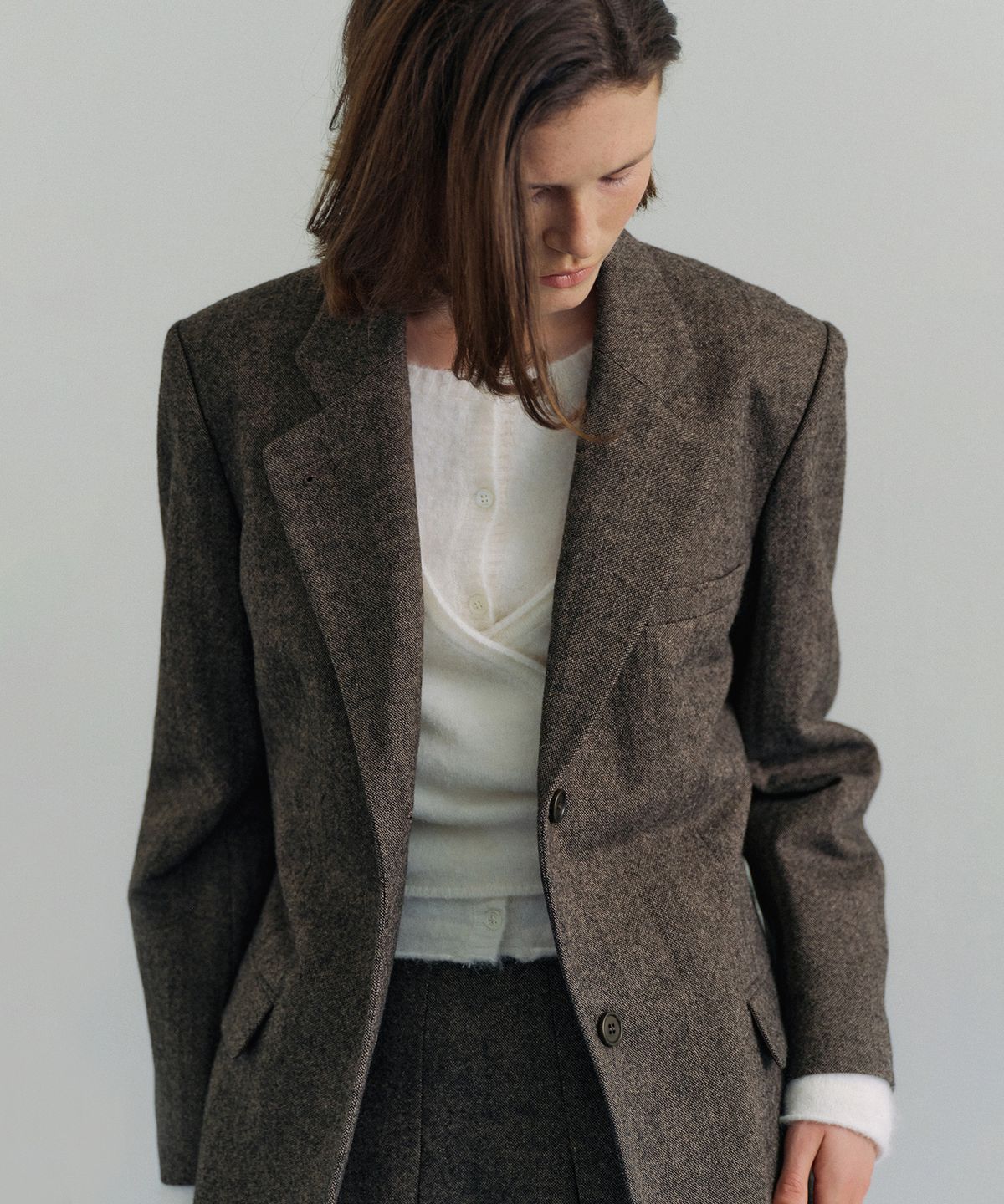 오떼뜨(OCTETTE) HOMESPUN BOY-TAILORED JK_2COLOR