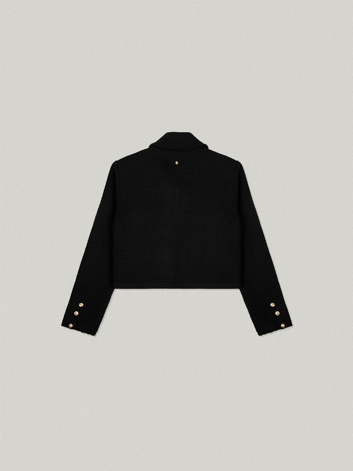 폴뉴아(FOLNUA) FUZZY DETACHABLE TWEED JACKET (BLACK)