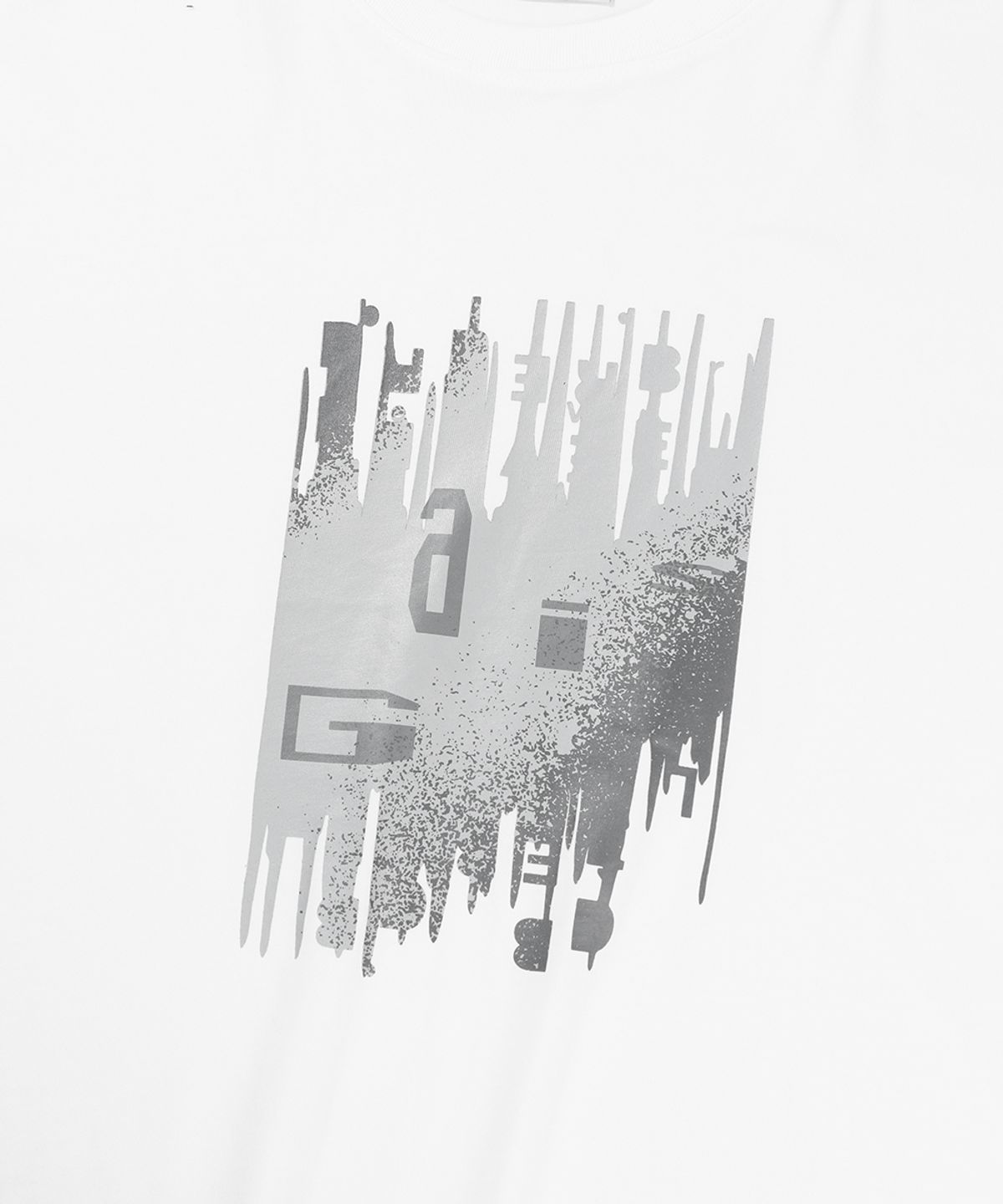 게인스보로(GAINSBORO) 디지털 로고 롱슬리브_화이트