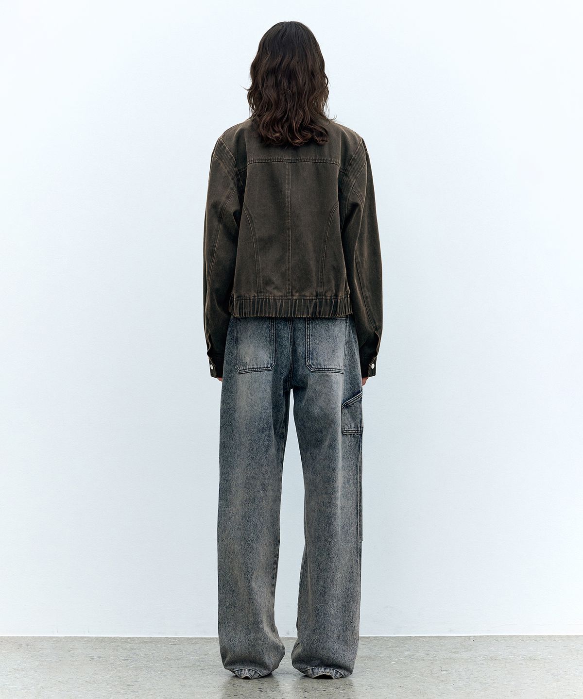 인사일런스 우먼(INSILENCE WOMEN) 빈티지 카펜터 데님 WASHED BLUE