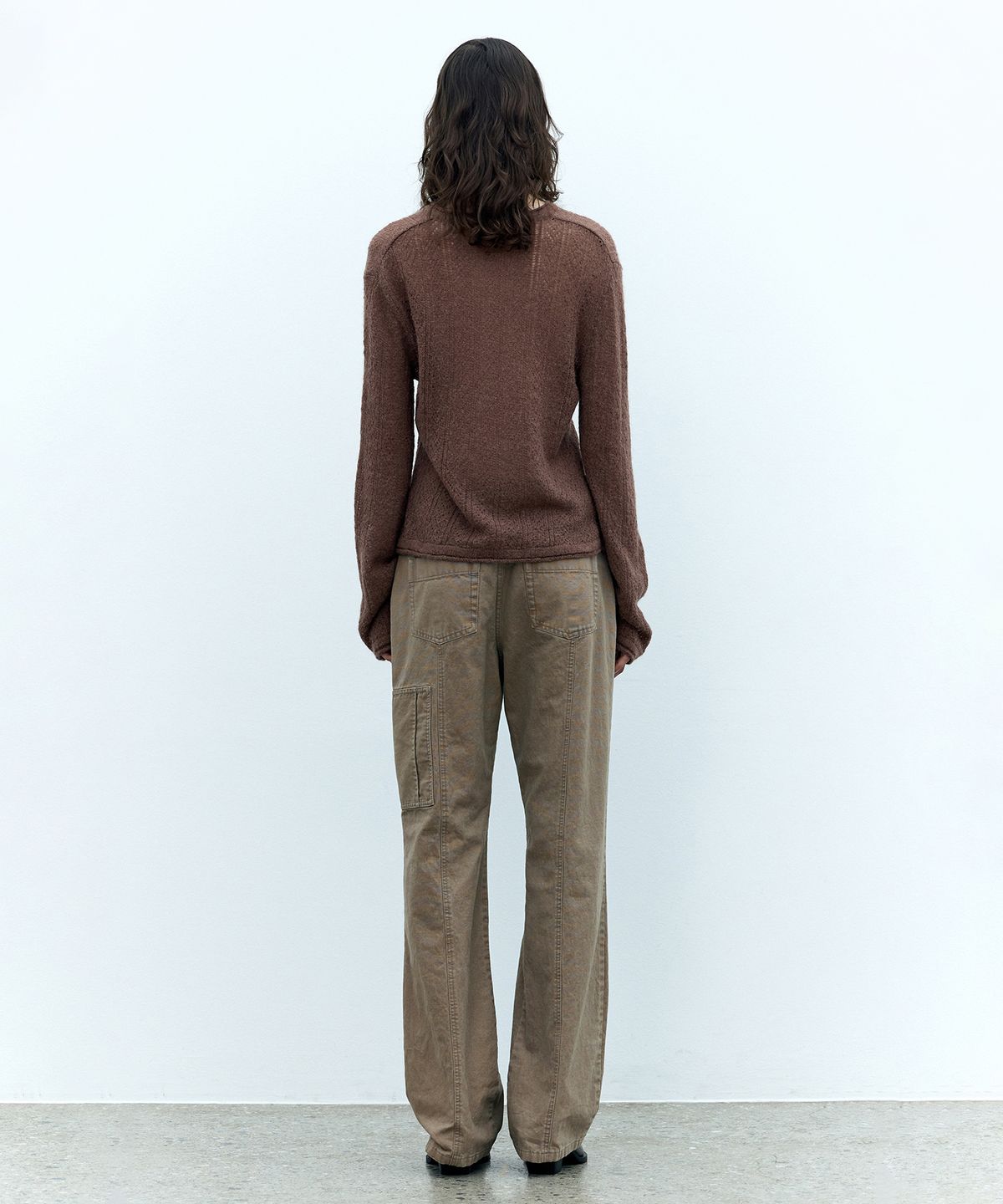인사일런스 우먼(INSILENCE WOMEN) 워시드 부츠컷 팬츠 ASH BEIGE