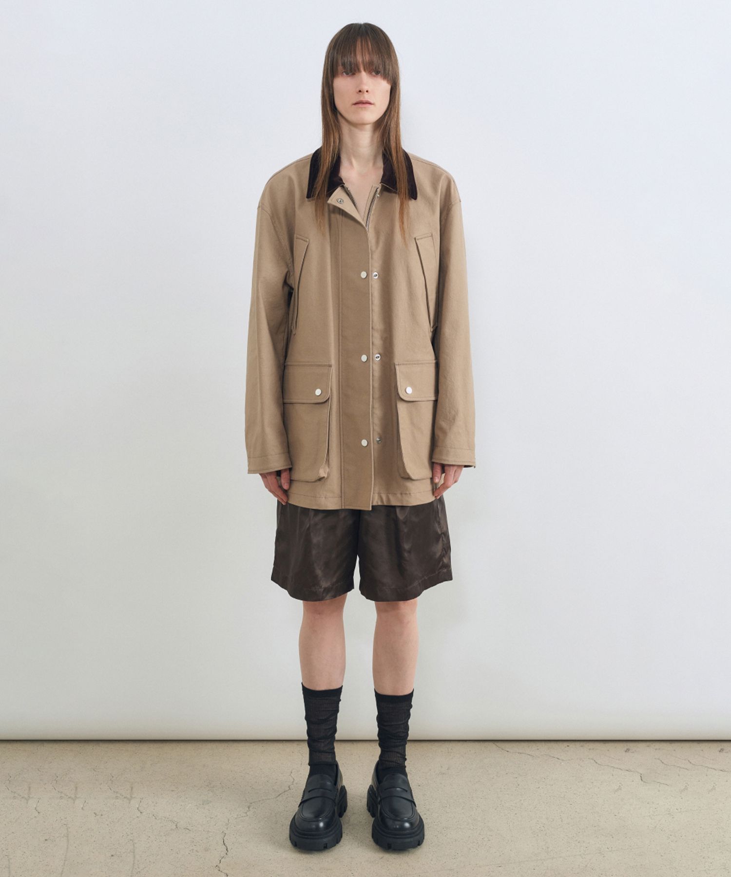 [INSILENCE] Duck Canvas Chore Jacket /追跡付 MUSINSA公式 | INSILENCE WOMEN Duck Canvas Chore Jacket BEIGE