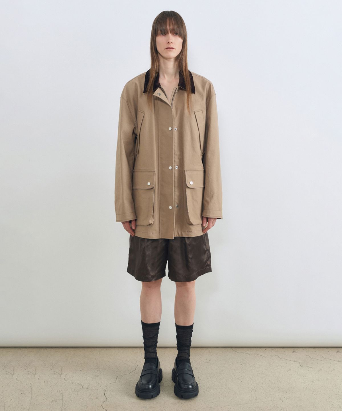인사일런스 우먼(INSILENCE WOMEN) 덕 캔버스 초어 자켓 BEIGE