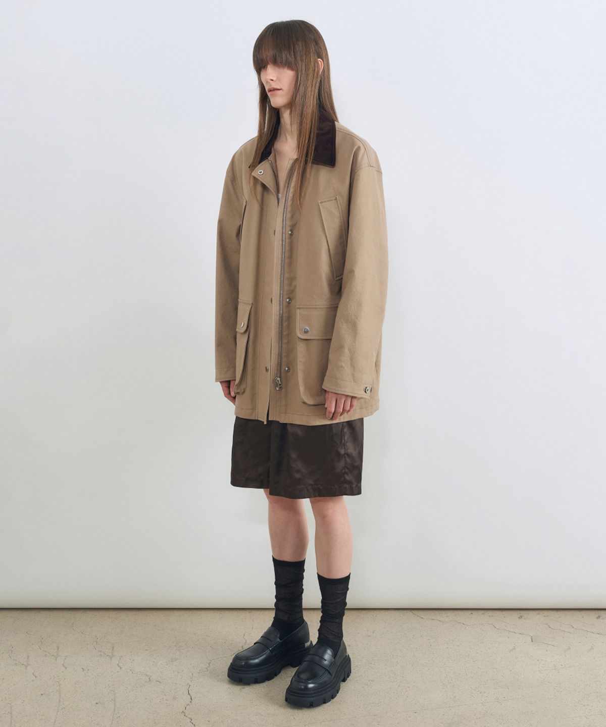 인사일런스 우먼(INSILENCE WOMEN) 덕 캔버스 초어 자켓 BEIGE