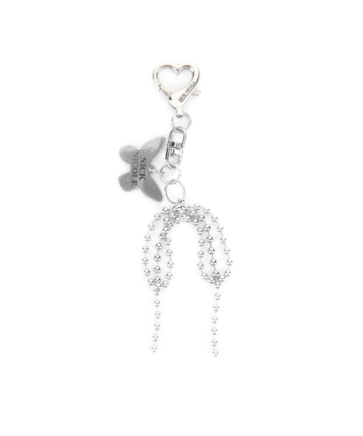 닉앤니콜(NICK&NICOLE) RIBBON BUTTERFLY KEYRING_BLACK SILVER