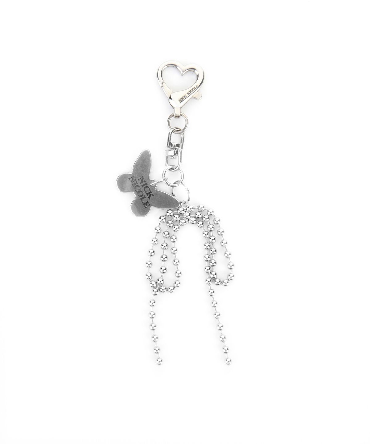 닉앤니콜(NICK&NICOLE) RIBBON BUTTERFLY KEYRING_BLUE SILVER