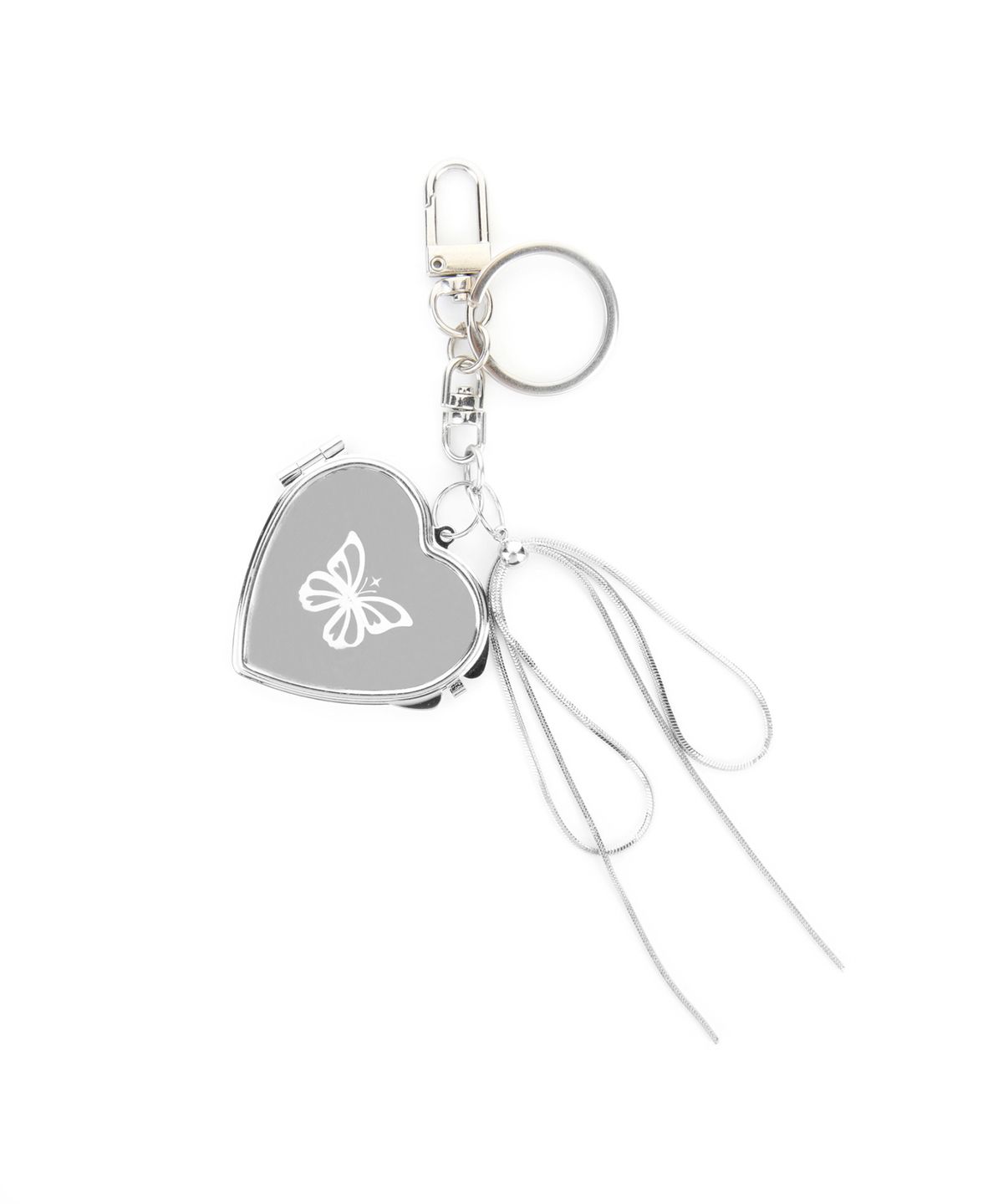 닉앤니콜(NICK&NICOLE) HEART IN BUTTERFLY KEYRING_SILVER