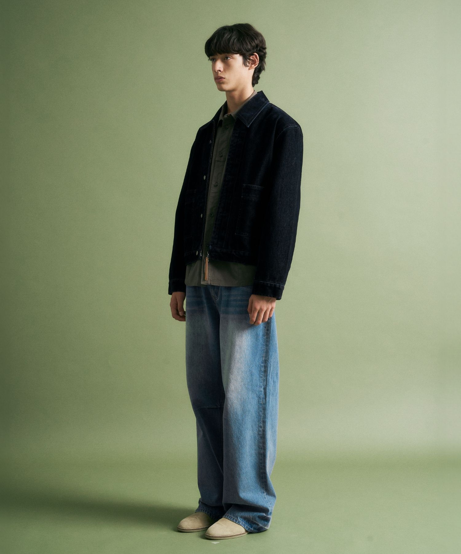 アウターその他 SATUR Camaro Denim Jacket Fog Blue SA243MDJ01FB MUSINSA公式 | SATUR Camaro Denim Jacket Fog Blue