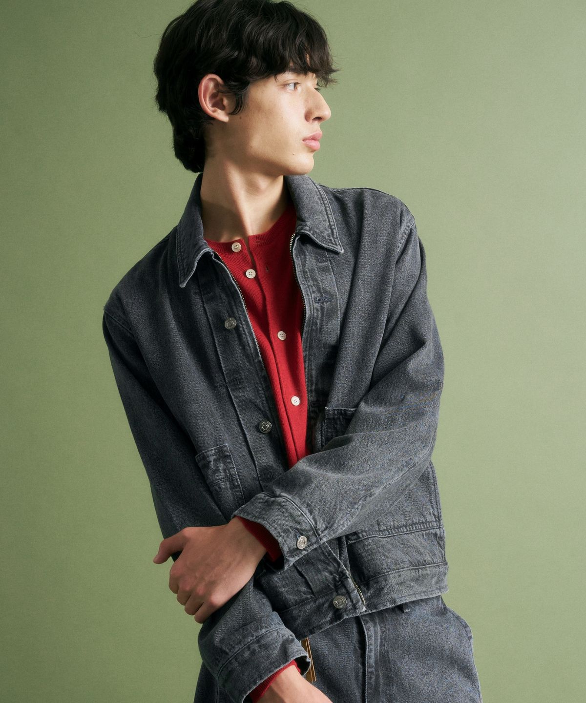 세터(SATUR) 카마로 데님 자켓 포그 블루