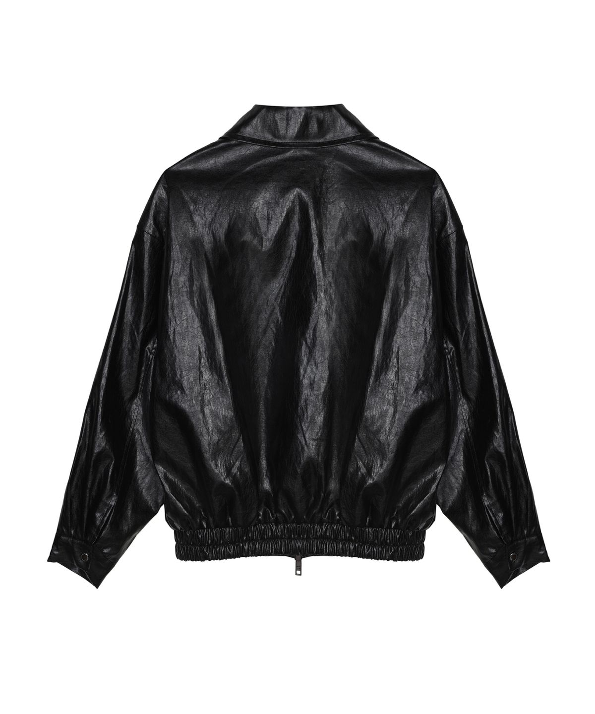 닉앤니콜(NICK&NICOLE) VINTAGE OVER FIT LEATHER JUMPER_BLACK