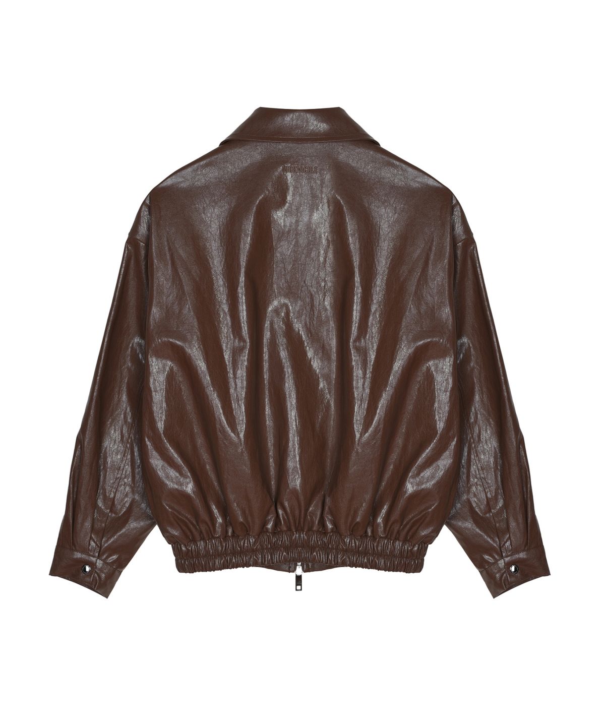 닉앤니콜(NICK&NICOLE) VINTAGE OVER FIT LEATHER JUMPER_BROWN