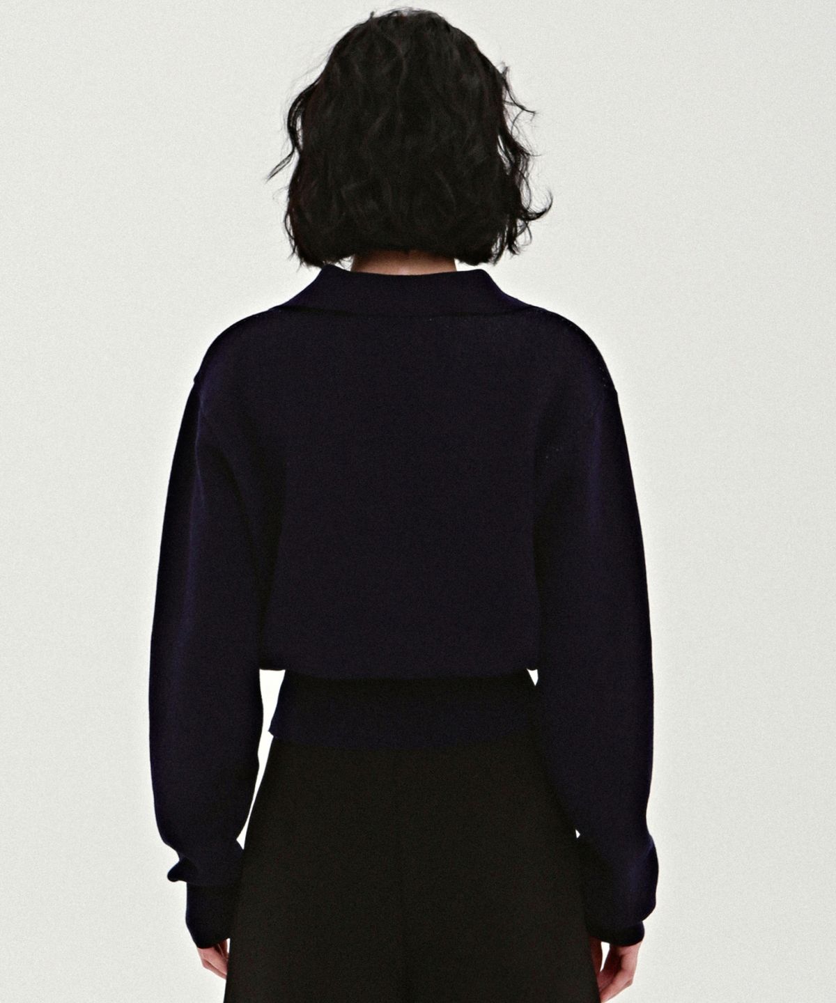 닉앤니콜(NICK&NICOLE) NICOLE COLOR BLOCK COLLAR KNIT_NAVY