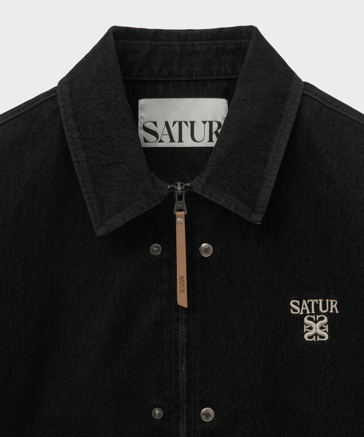 세터(SATUR) 테오 벨벳 데님 자켓 블랙