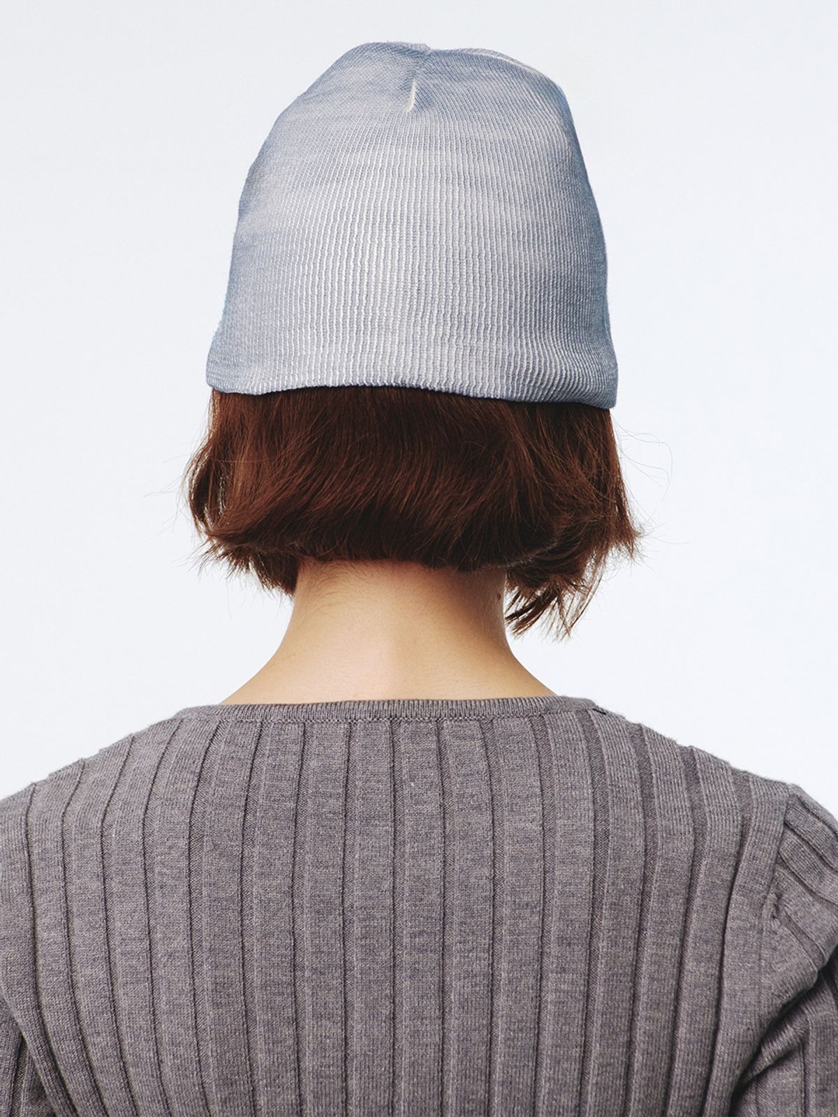 기준(KIJUN) Print Knit Beanie UNISEX Dusty Blue