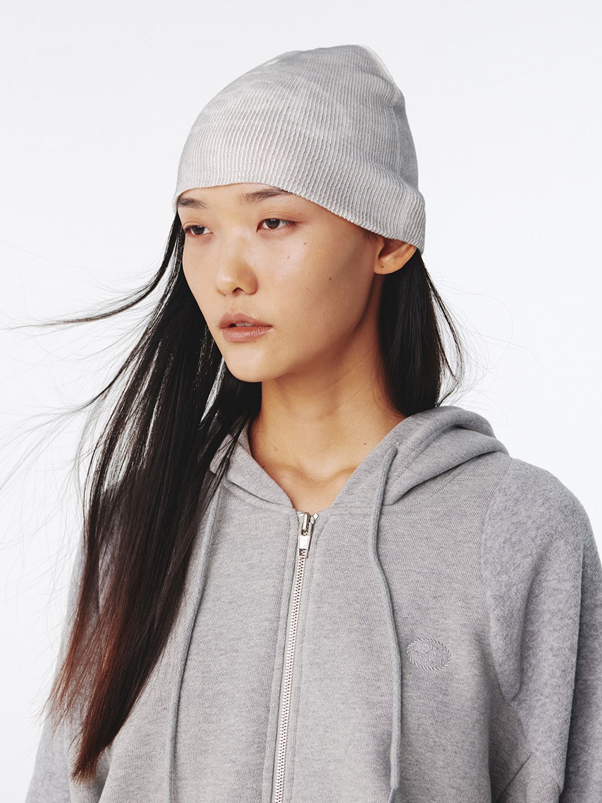 기준(KIJUN) Print Knit Beanie UNISEX Grey