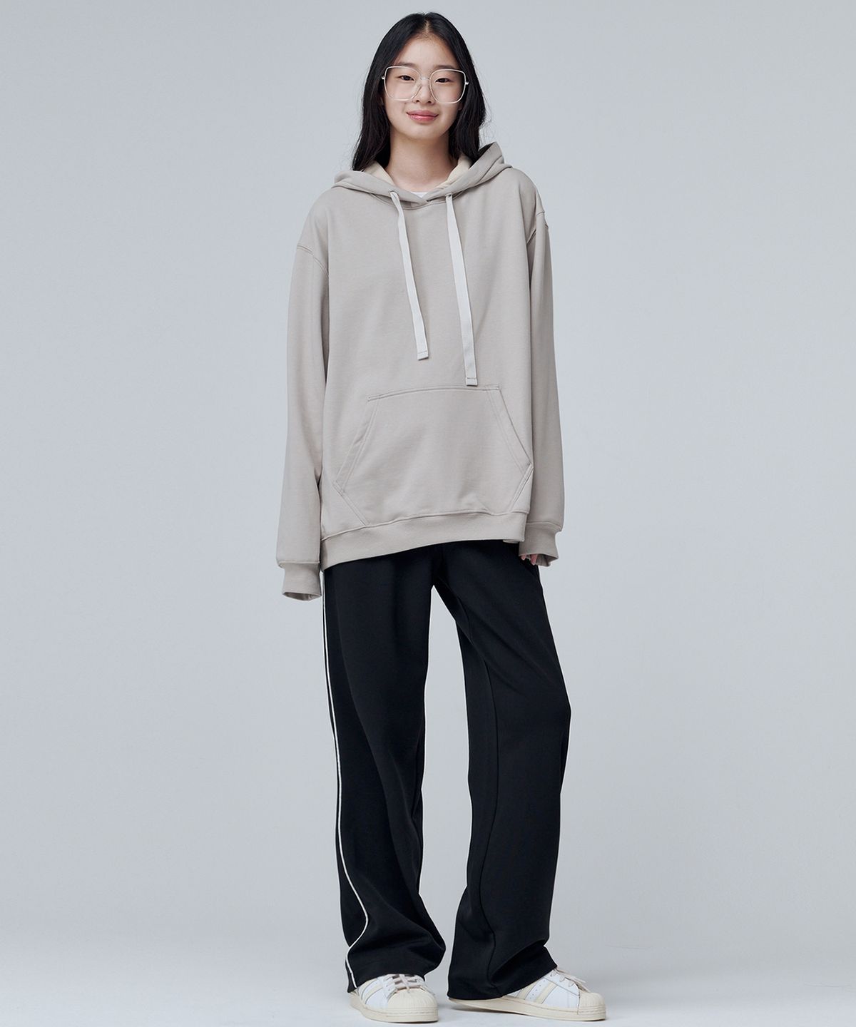 마롭(MALOUPE) 5403 레귤러핏 후드 스웻셔츠 (베이지)