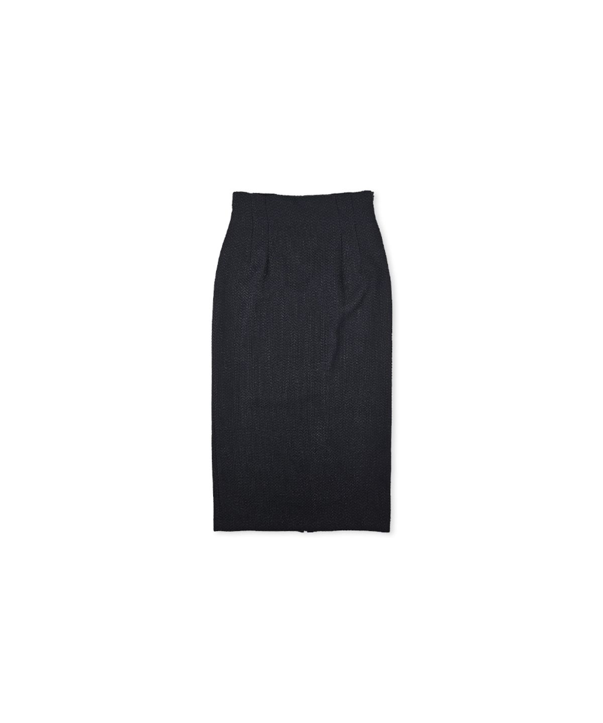 320쇼룸(320SHOWROOM) Tweed H-Line Back Slit Skirt Black