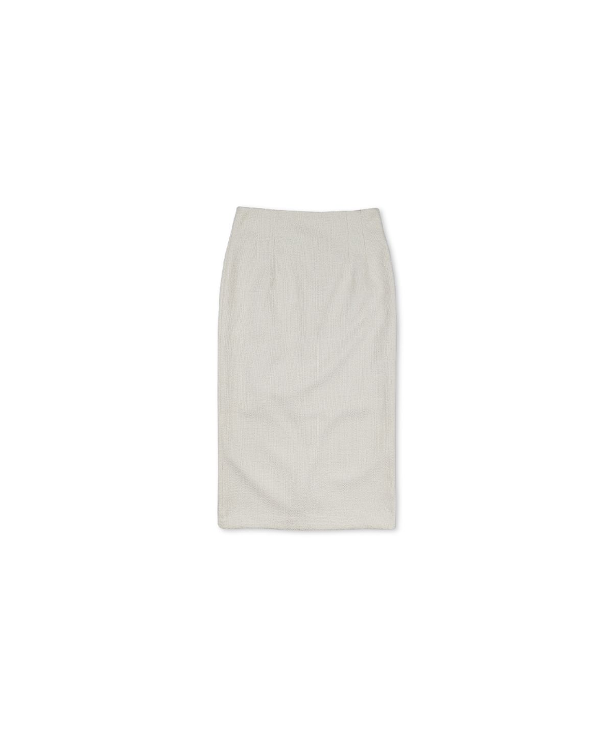 320쇼룸(320SHOWROOM) Tweed H-Line Back Slit Skirt Cream