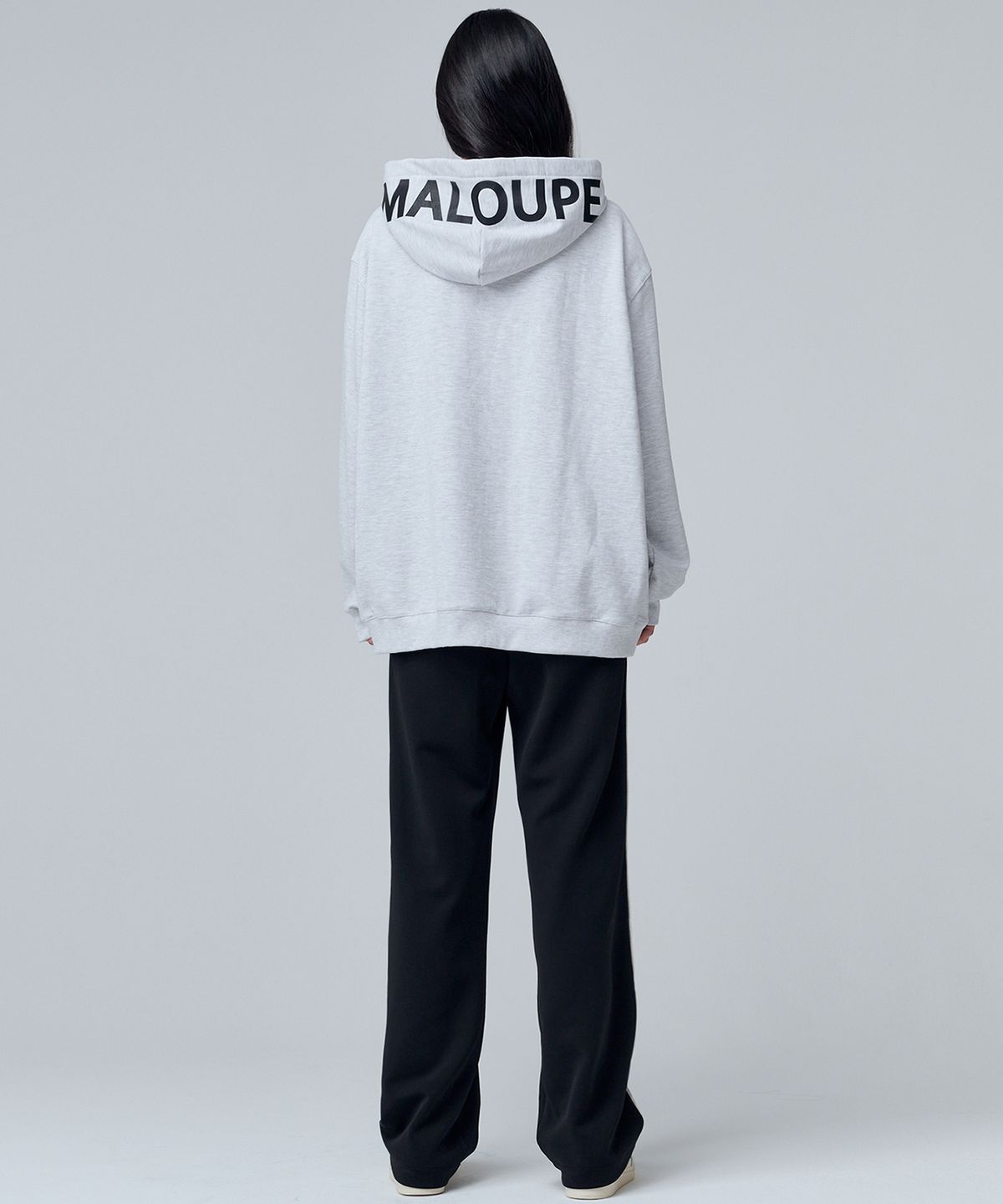마롭(MALOUPE) 5403 레귤러핏 후드 스웻셔츠 (그레이)