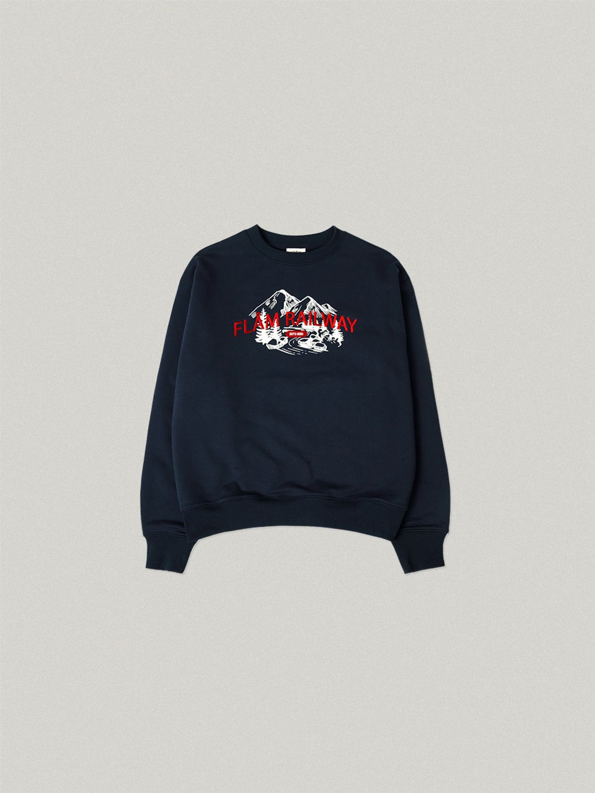 폴뉴아(FOLNUA) RAILWAY OVER FIT SWEAT SHIRT (NAVY)