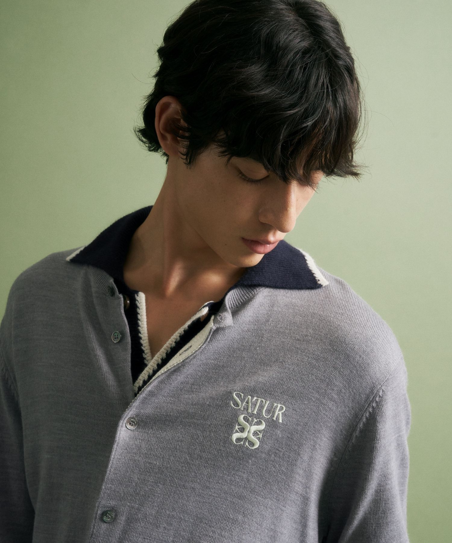 24FW★ SATUR ★BASIC CREW NECK FINE CARDIGAN 24FW☆ SATUR ☆BASIC CREW NECK FINE CARDIGAN