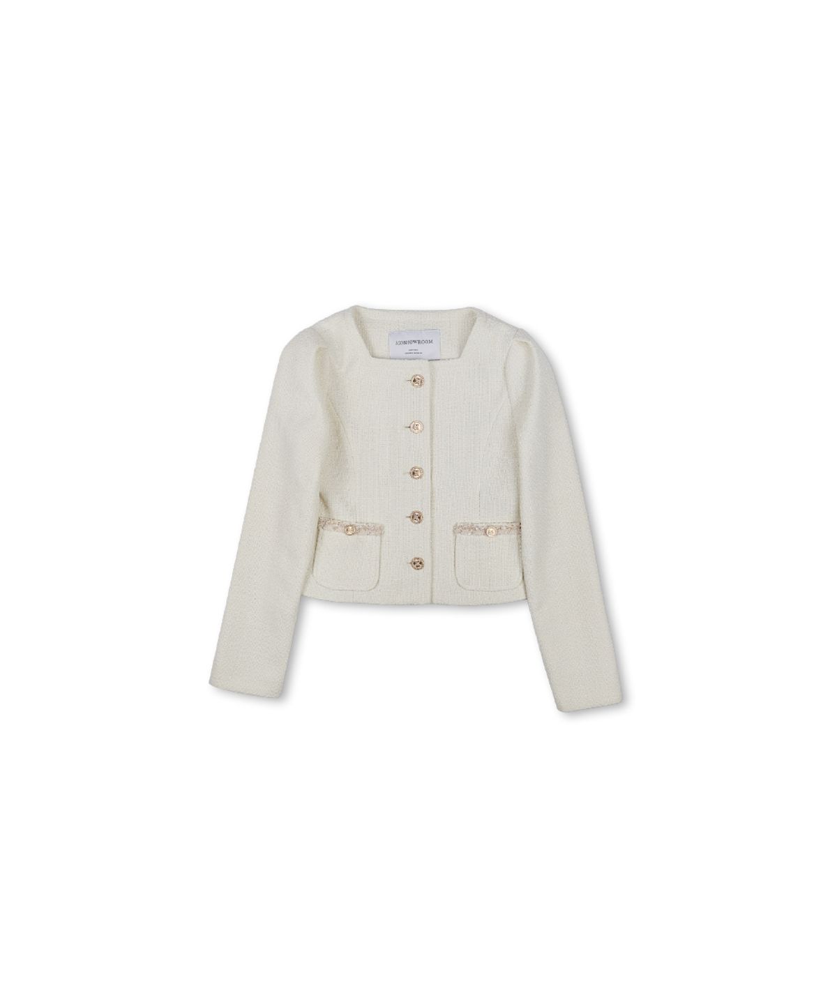320쇼룸(320SHOWROOM) Tweed Puff Sleeve Jacket Cream
